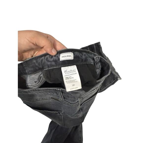 KanCan Gray Grey Distressed High Rise Denim Bermuda Shorts Womens 29 - Picture 4 of 7